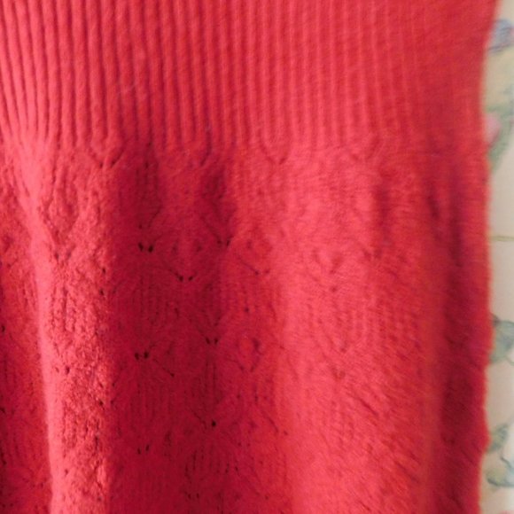🌳🍃 Anthropologie Feather Bone Oda Red Sweater Dress 🌳🍃 - Picture 8 of 15